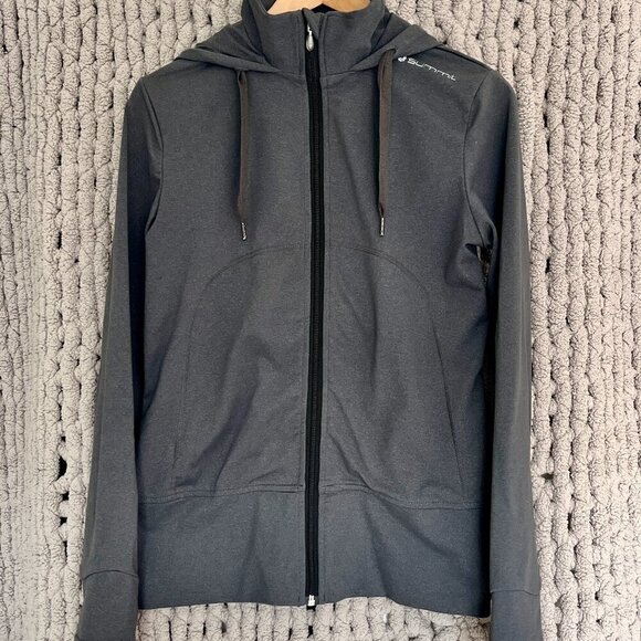 Summit Tops - Summit Grey Zip-Up Hoodie Size Large